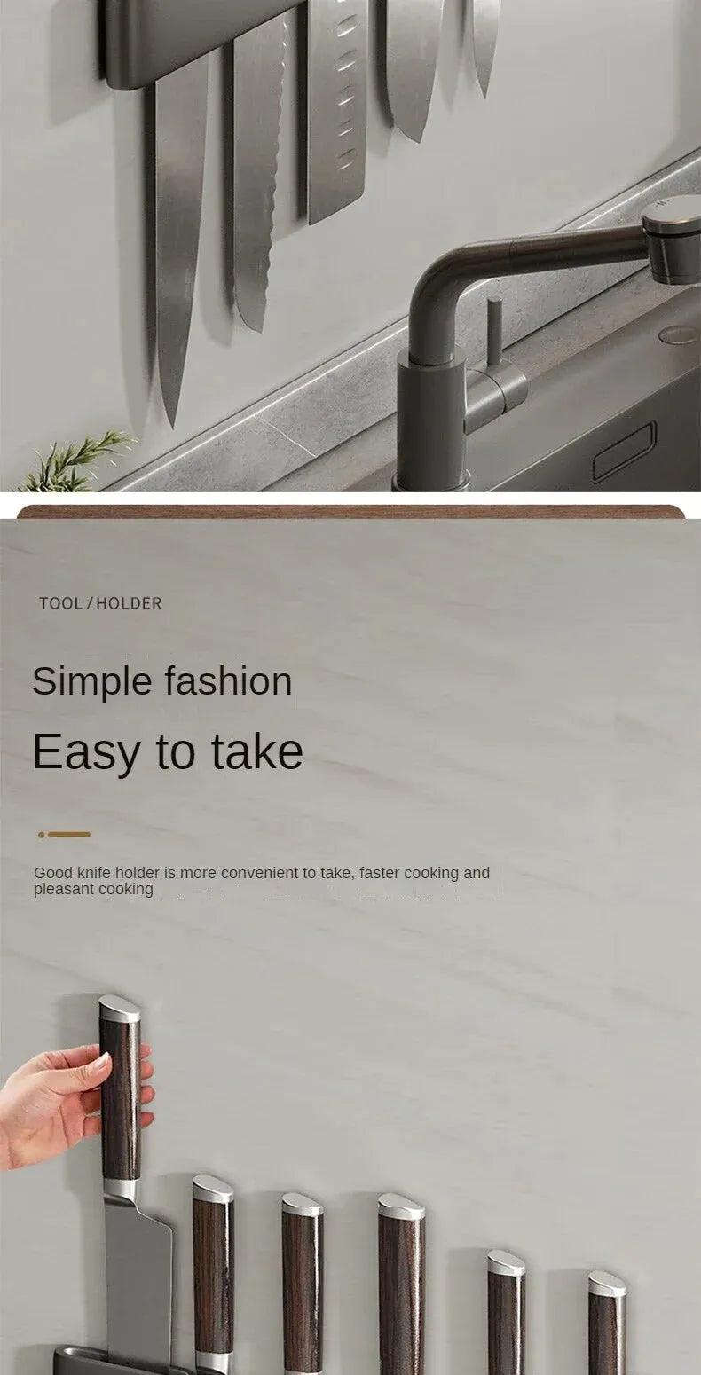 wall-mounted kitchen knife organizer