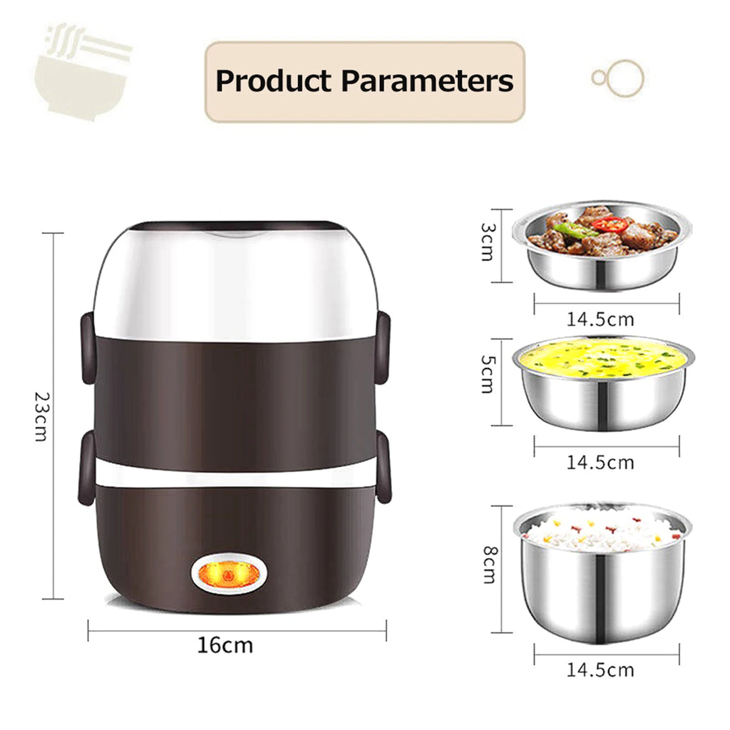 Electric Lunch Box with Stainless Steel Container