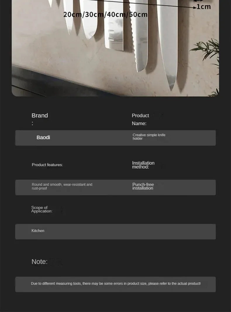 wall-mounted kitchen knife organizer