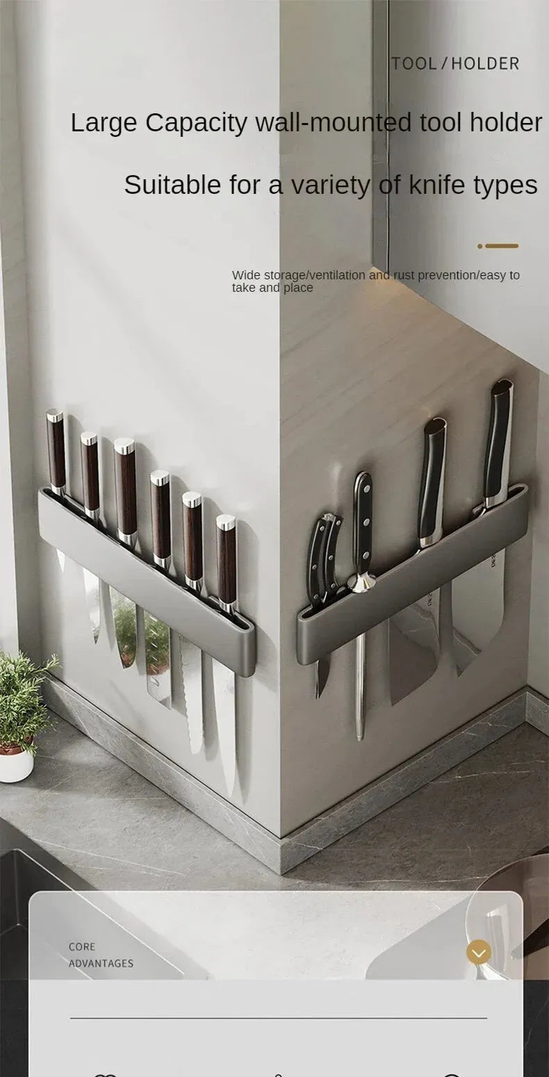 wall-mounted kitchen knife organizer