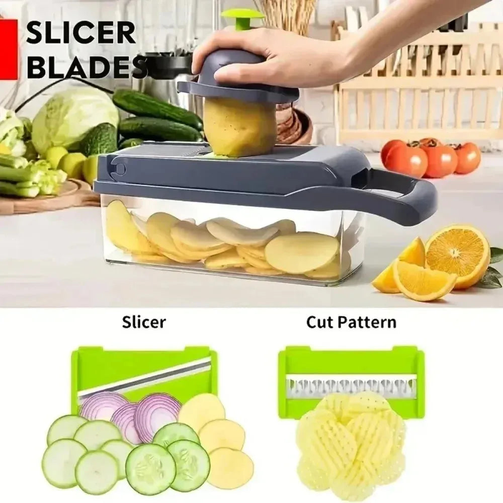 multifunctional vegetable cutter with handle