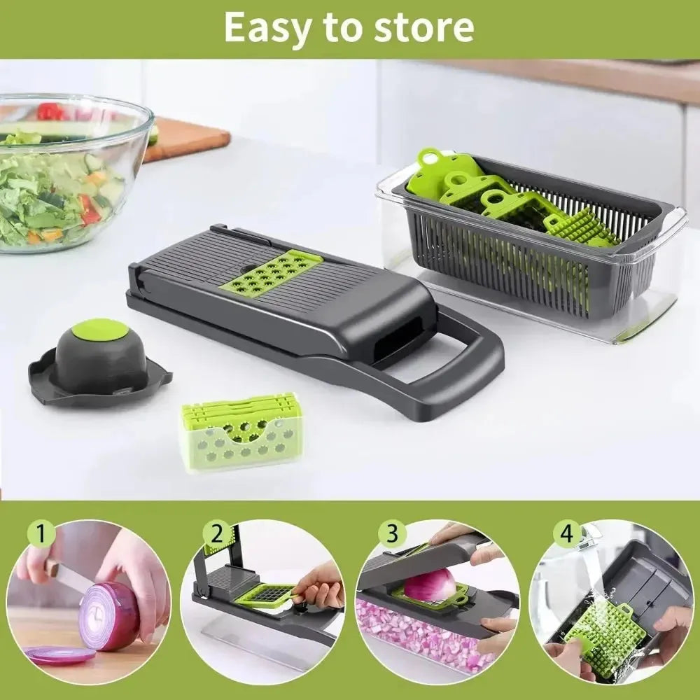 multifunctional vegetable cutter with handle