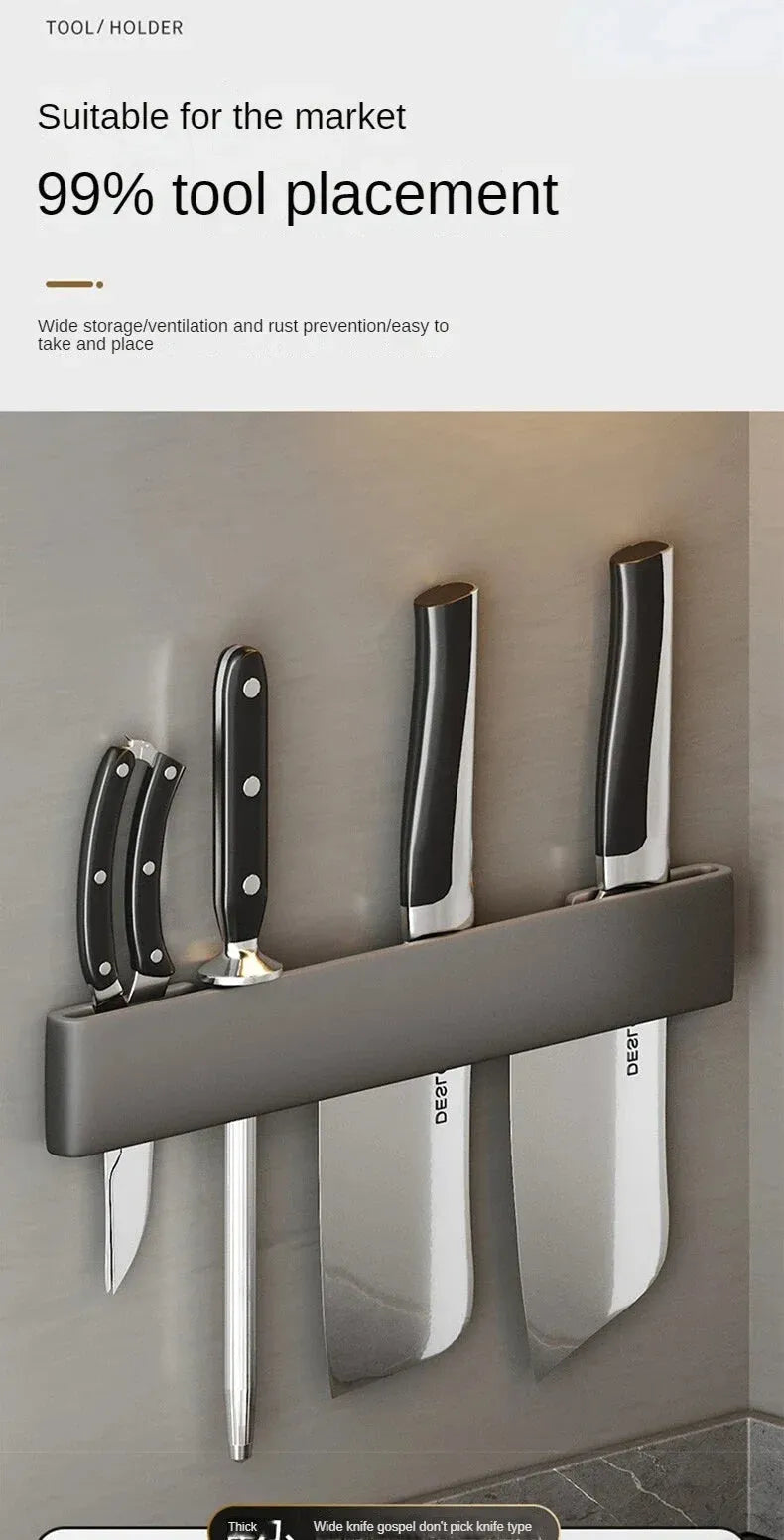 wall-mounted kitchen knife organizer