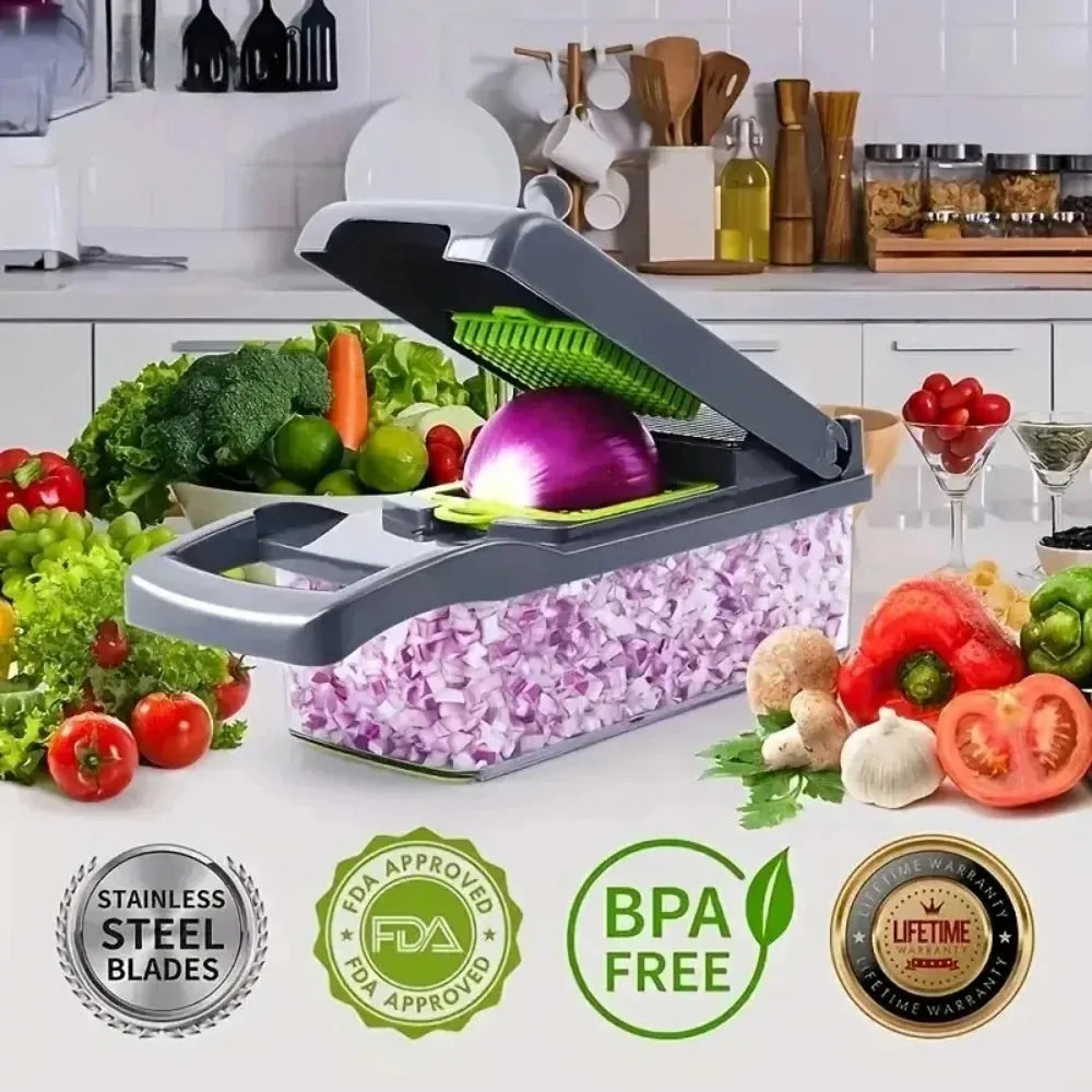 multifunctional vegetable cutter with handle