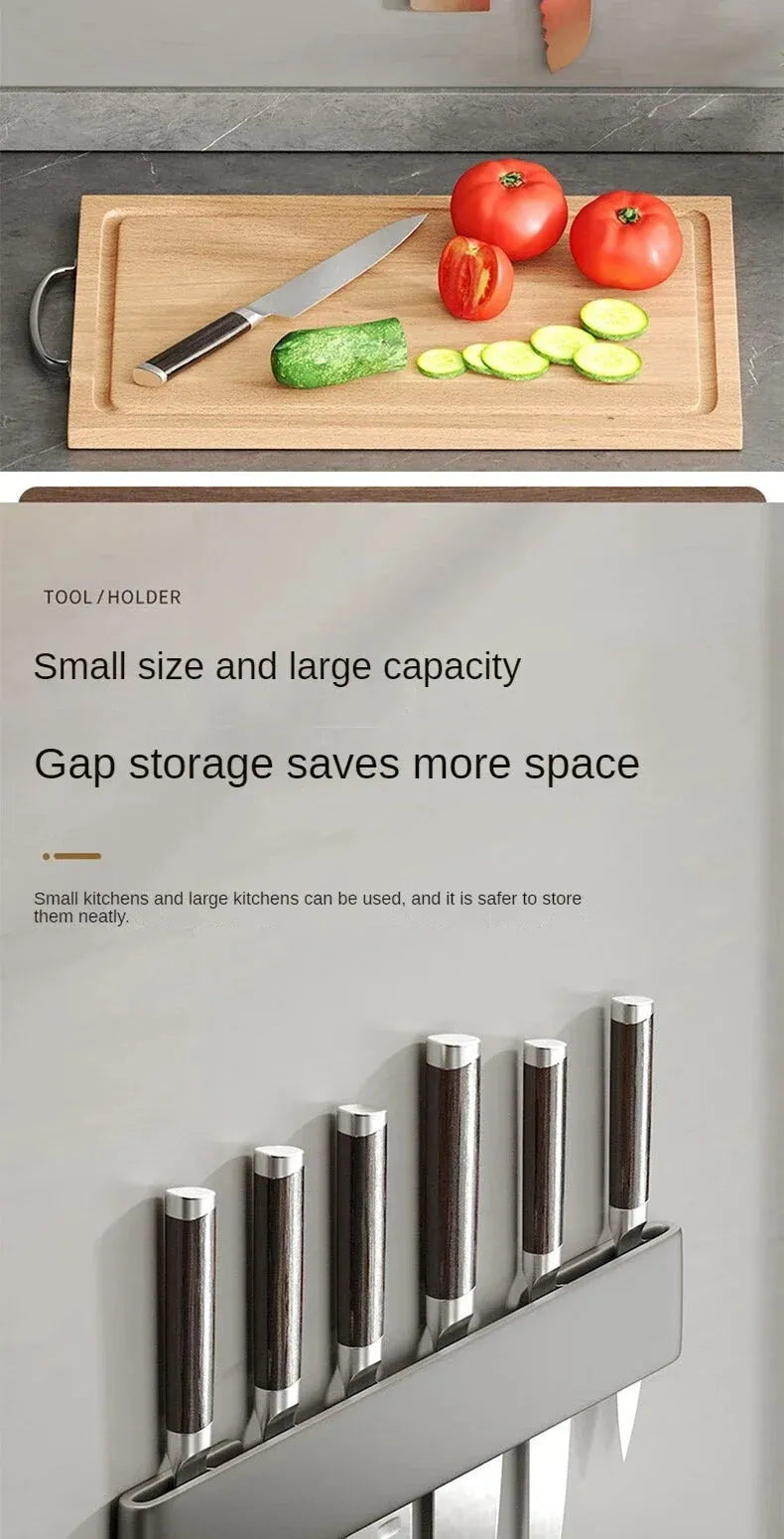 wall-mounted kitchen knife organizer