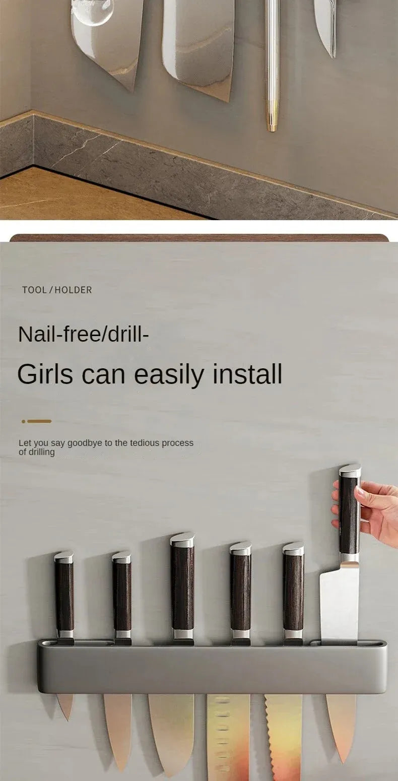 wall-mounted kitchen knife organizer