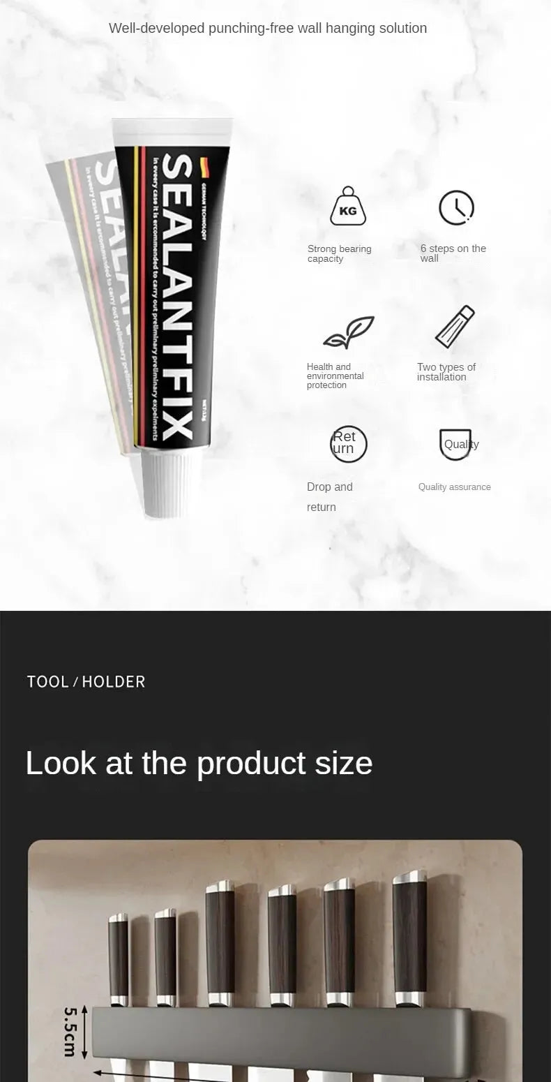 wall-mounted kitchen knife organizer